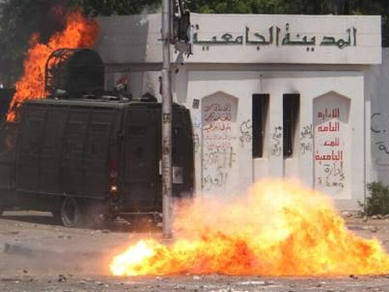 Eerder deze week was het ook al onrustig bij de Al Azhar universiteit.