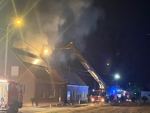 In Moorslede brak brand uit in een woning langs de Oude Molenweg