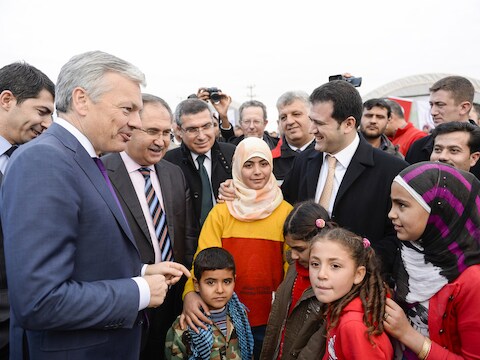Reynders gisteren bij zijn bezoek aan Turkije.