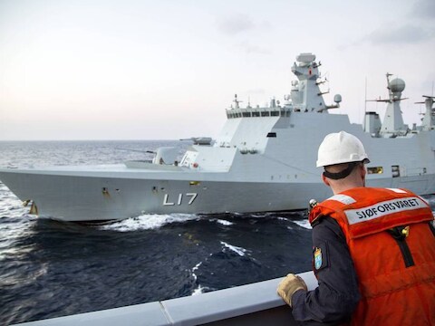 Het Deense schip.