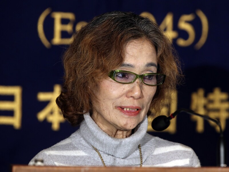 Junko Ishido, de moeder van de Japanse journalist Keni Goto