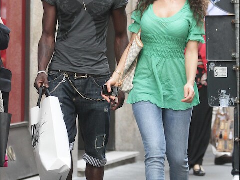 Mario Balotelli en Raffaella Fico.