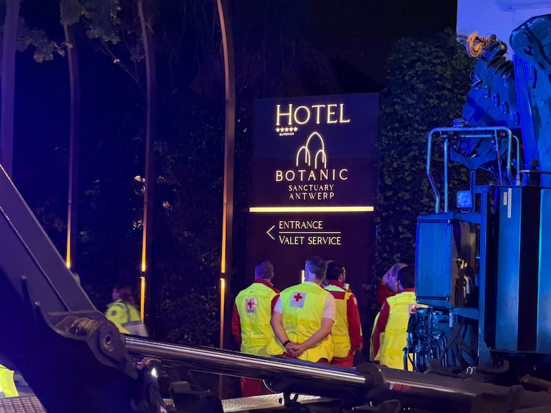 De brand woedde in het wellnessgedeelte van het hotel Botanic Sanctuary in Antwerpen.