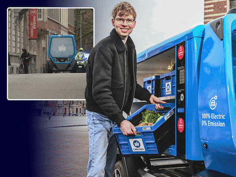 Onze journalist was aanwezig op de lancering van het zelfrijdend wagentje van Colruyt. 