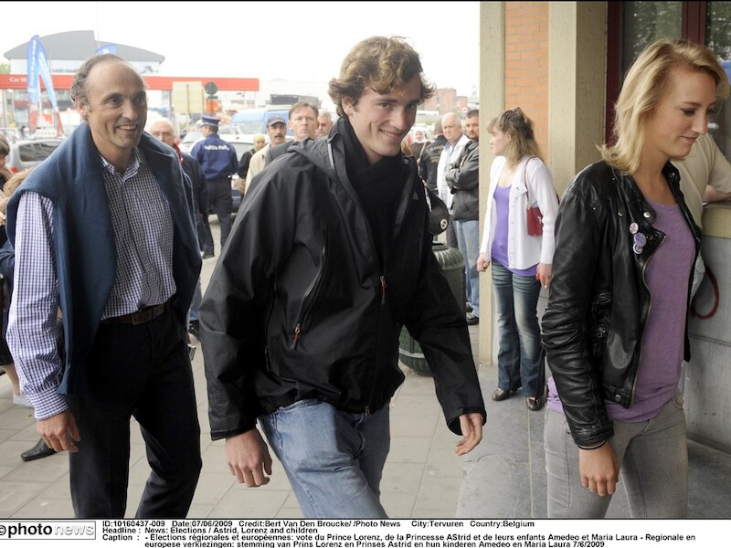 Prins Amedeo met zijn vader, prins Lorenz, en zijn zus prinses Maria Laura.