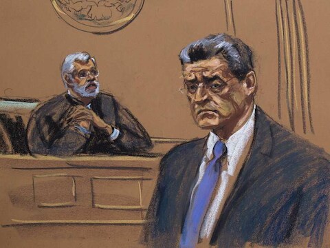 Rechtbankschets van Rajat Gupta (63).