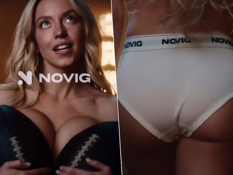 Sydney Sweeney voor Novig.