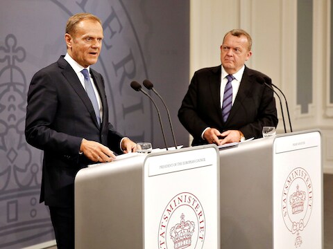 Tusk met Rasmussen.
