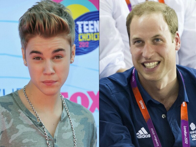 Justin Bieber snapt niet waarom prins William geen producten gebruikt tegen zijn vroegtijdige kaalheid.