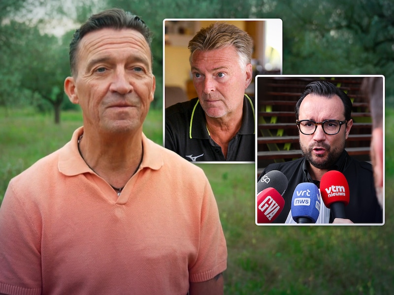 Dirk H., Jelmont Van Gestel en topadvocaat Omar Souidi. 