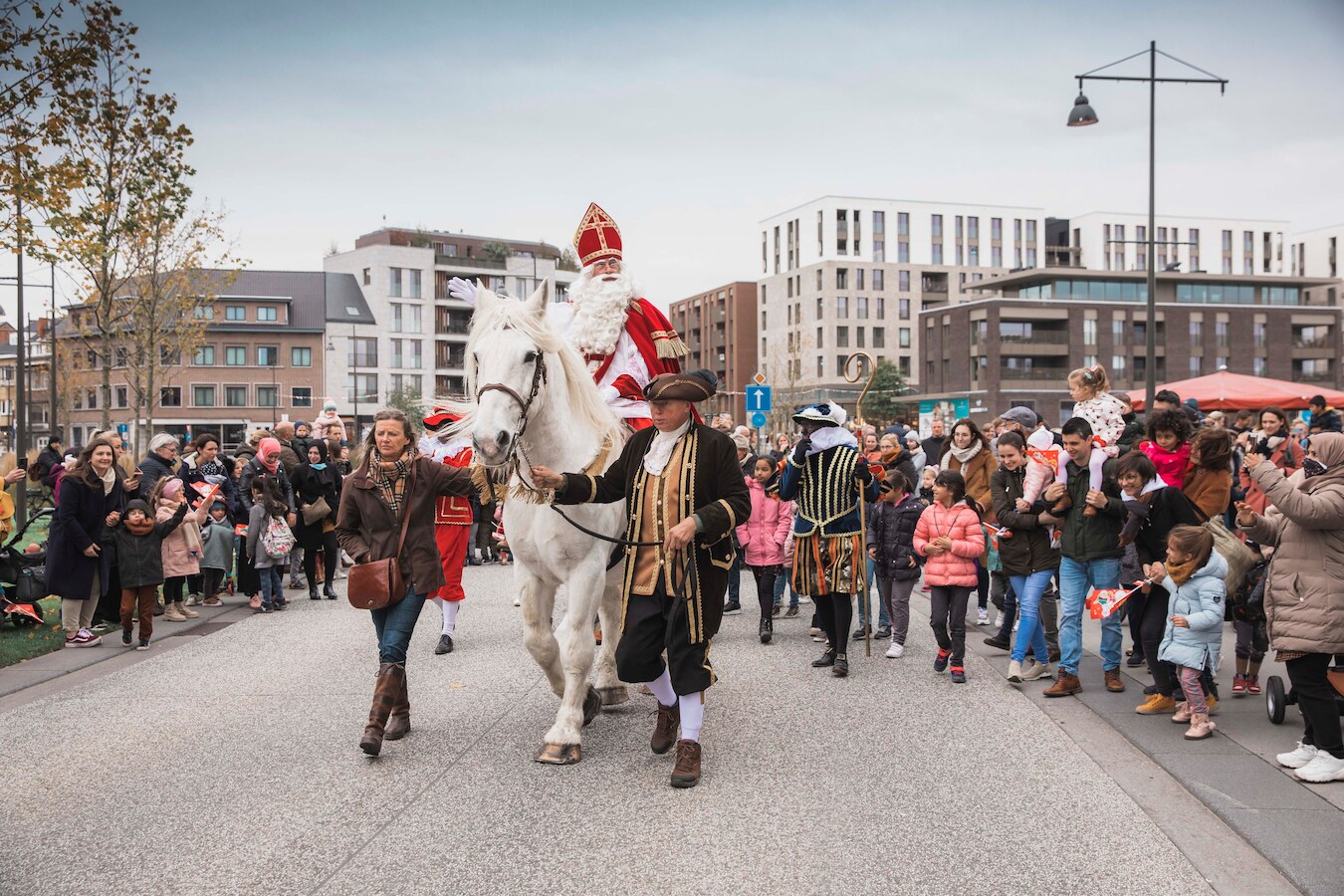 Intrede van Sinterklaas afgelopen zaterdag in Hasselt.