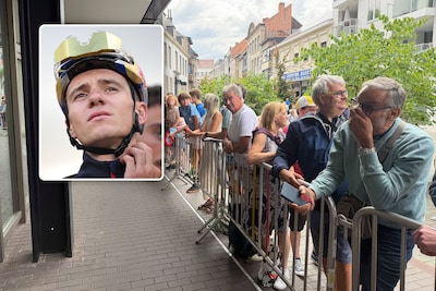 Wachten op Belgische Tourheld: enkele fans staan al uren paraat voor aankomst van Remco Evenepoel in Aalst