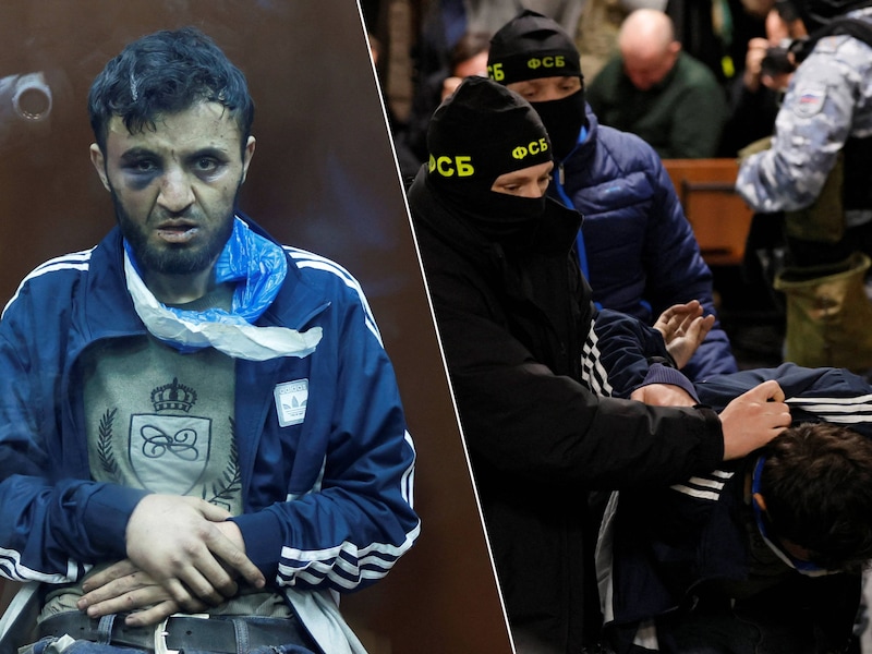 LIVE AANSLAG MOSKOU. Vier verdachten voorgeleid in rechtbank en beschuldigd van terrorisme: twee hebben schuld bekend