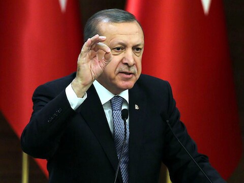 De Turkse president Erdogan.