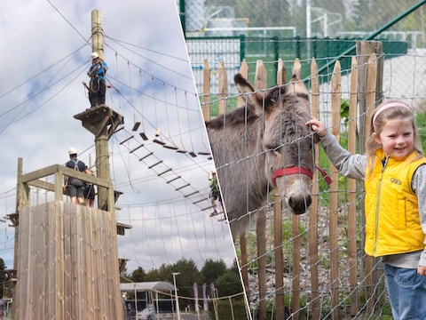 Het hoogteparcours in De Panne/ Sfeerbeeld Kinderboerderij ‘De Lenspolder’.