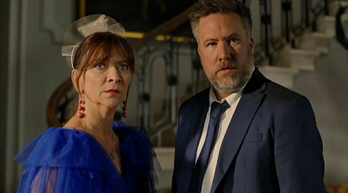 Nancy en Dieter op het huwelijk van Waldek en Karin in ‘Thuis’
