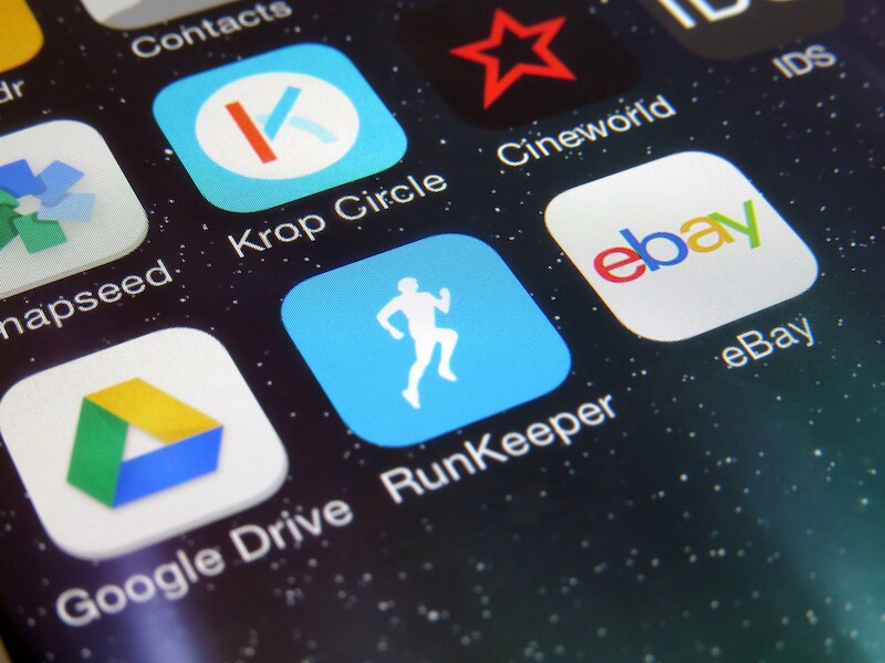 Het oude logo van Runkeeper.