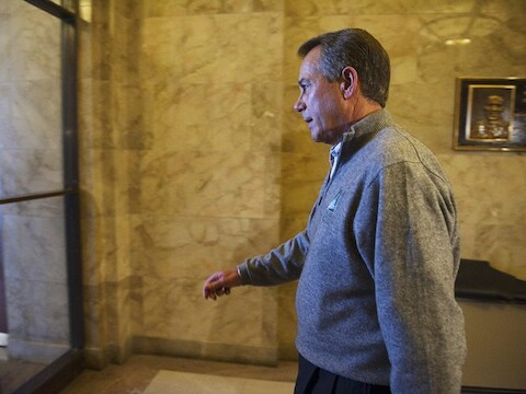 De Republikein John Boehner, de 'Speaker' van het Huis van Afgevaardigden.