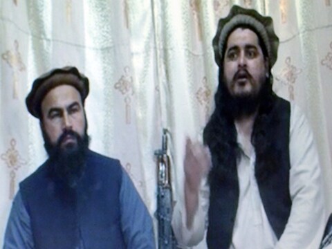 Hakimullah Mehsud, leider van Tehrik-e-Taliban Pakistan (rechts).