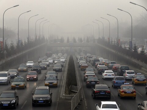 Verkeer in Peking (archiefbeeld).