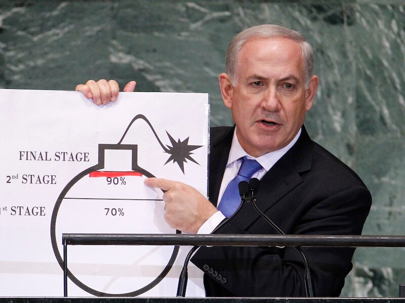 De Israëlische premier Benjamin Netanyahu.
