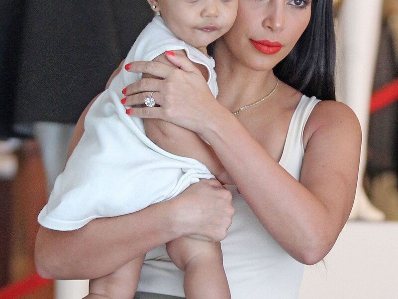 Kim Kardashian met dochter North.