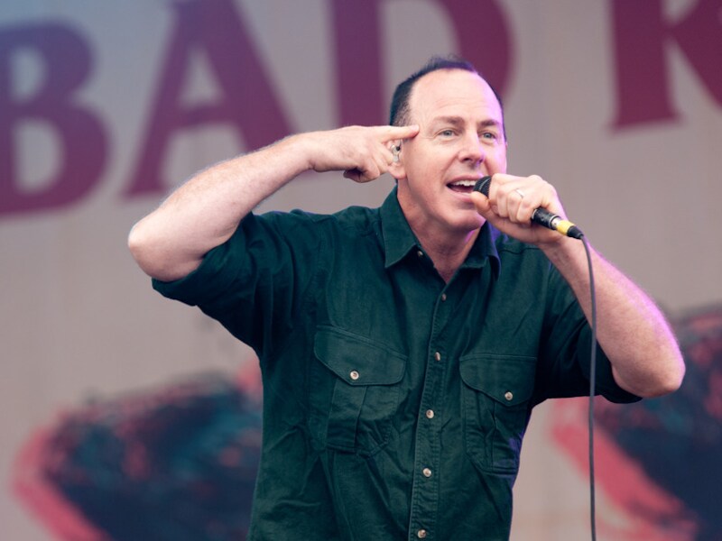 Greg Graffin van Bad Religion, een van de blikvangers op Groezrock 2013.