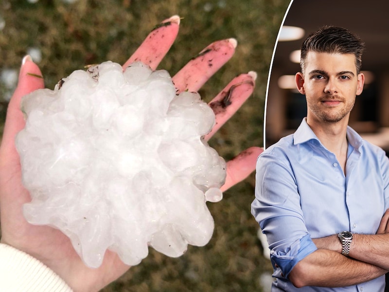 Hagelbollen van meer dan 10 centimeter vielen deze week uit de hemel in de Verenigde Staten.
