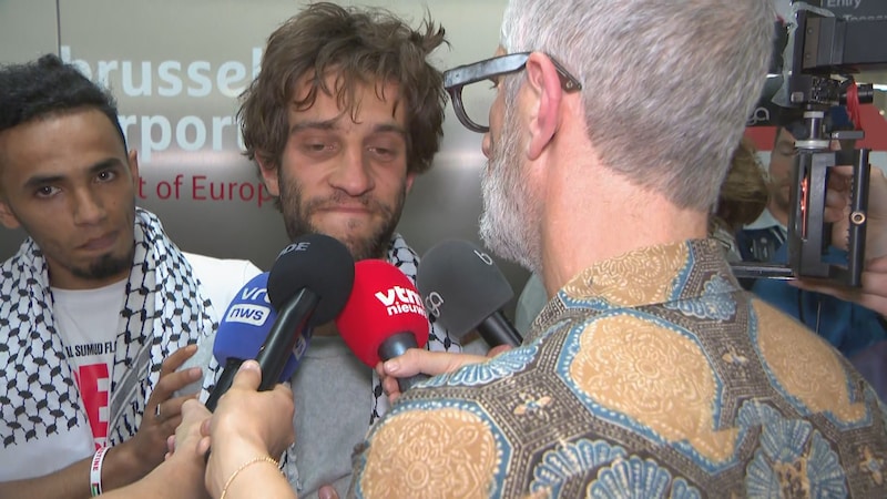 Isja (26) kwam vrijdagmiddag aan in de luchthaven.