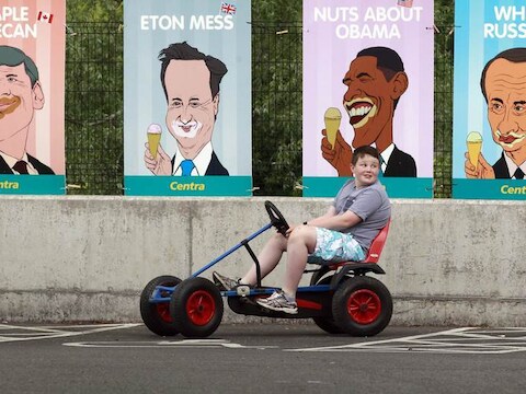 Een ijssalon nabij de G8-top in Noord-Ierland heeft speciaal voor de G8-top 'wereldleidersijs' gemaakt.