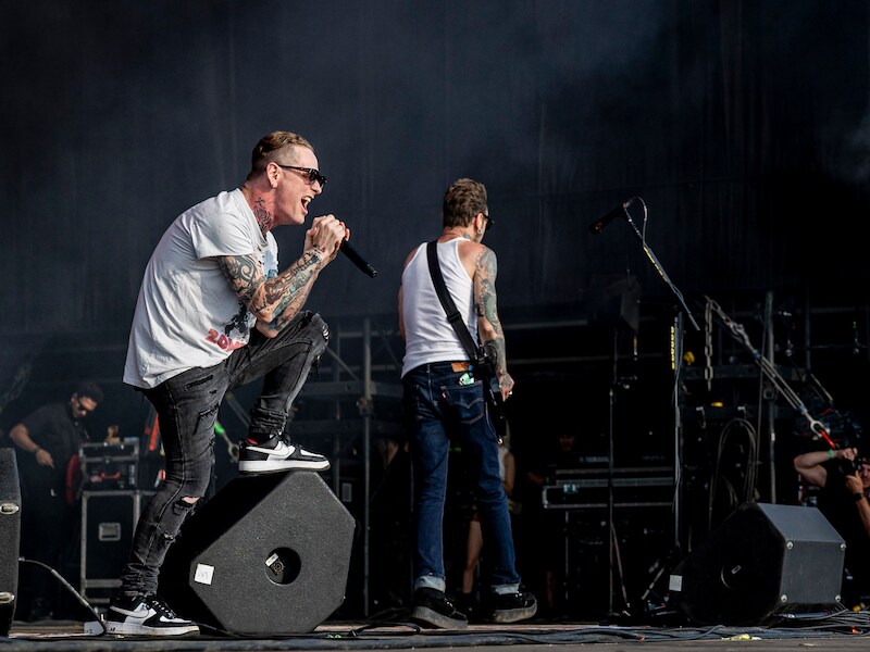 IN BEELD. Ook solo weet Slipknot-frontman Corey Taylor te overtuigen