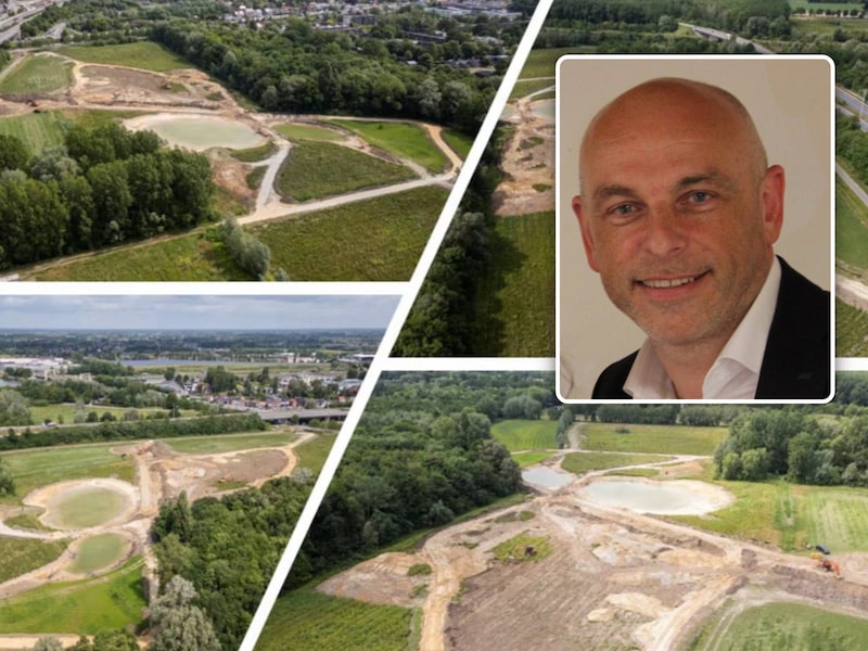 Werken aan de uitbreiding van de Vinderhoutste bossen, Inzet: Schepen Steven Lambert van Lievegem.