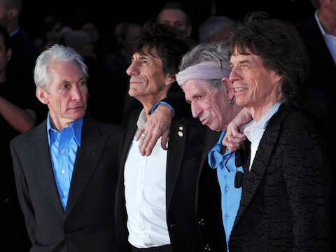 Charlie Watts, Ron Wood, Keith Richards en Mick Jagger (archieffoto)
