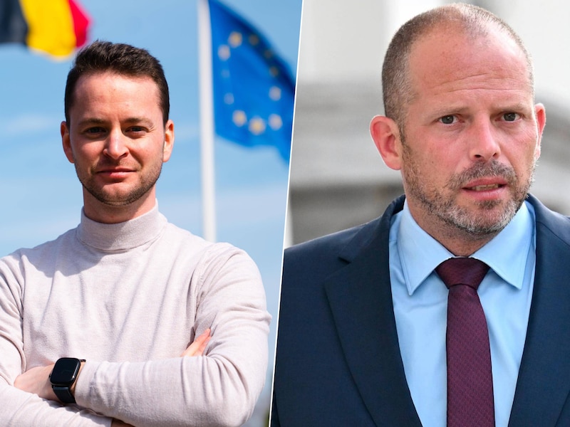 Kamerlid Kjell Vander Elst, Minister van Defensie Theo Francken.