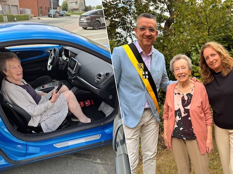 Op haar 99ste stapte Anne Buyck nog gezwind in een Alpinesportwagen, op haar 100ste verjaardag werd ze gefeliciteerd door schepen Bruno Lambert.