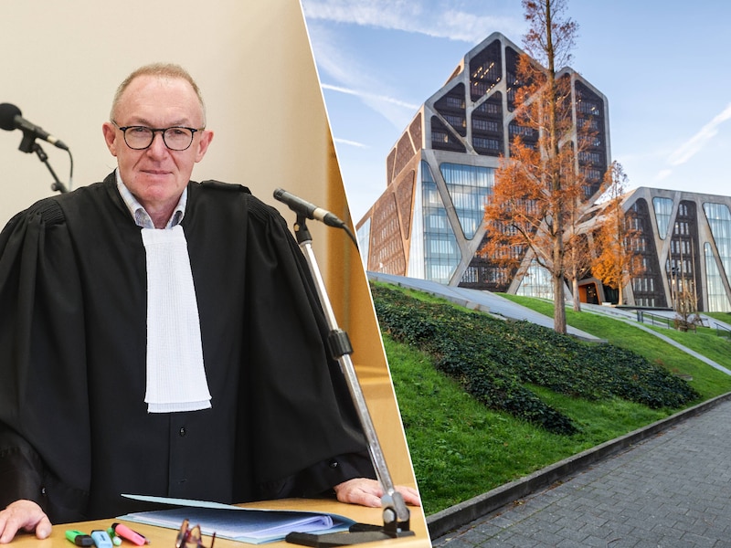 Advocaat Gino Houbrechts (l.) nam het op voor de man in de Hasseltse rechtbank.