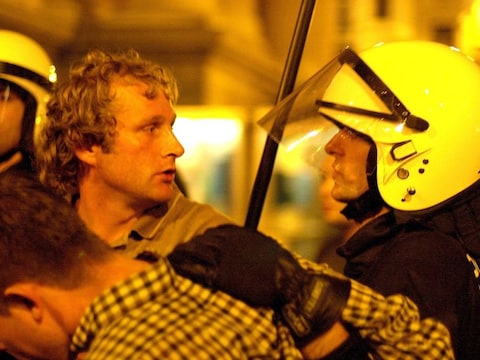Rellen met Britse Hooligans in Brussel, 2000