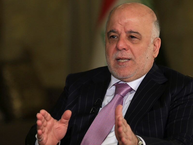 De premier van Irak Haider al-Abadi.