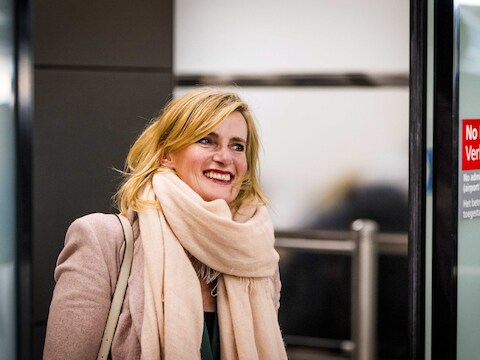 Rena Netjes arriveerde gisteren op Schiphol.