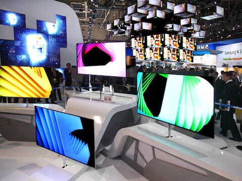 De stand van Samsung op de CES-beurs in januari.