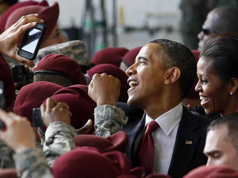 Barack en Michelle Obama.