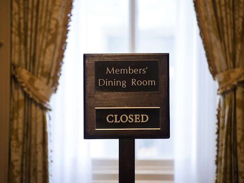 Ook het restaurant voor de congresleden op Capitol Hill is gesloten.