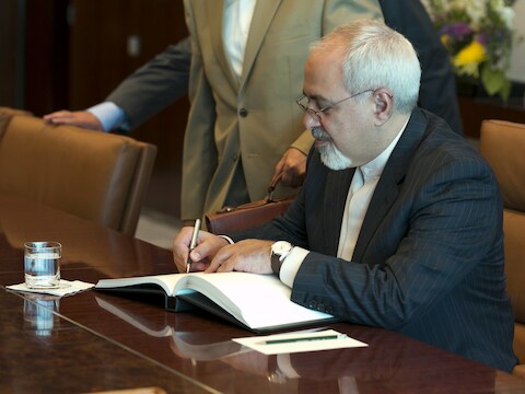 De Iraanse minister van Buitenlandse Zaken Mohammed Javad Zarif.