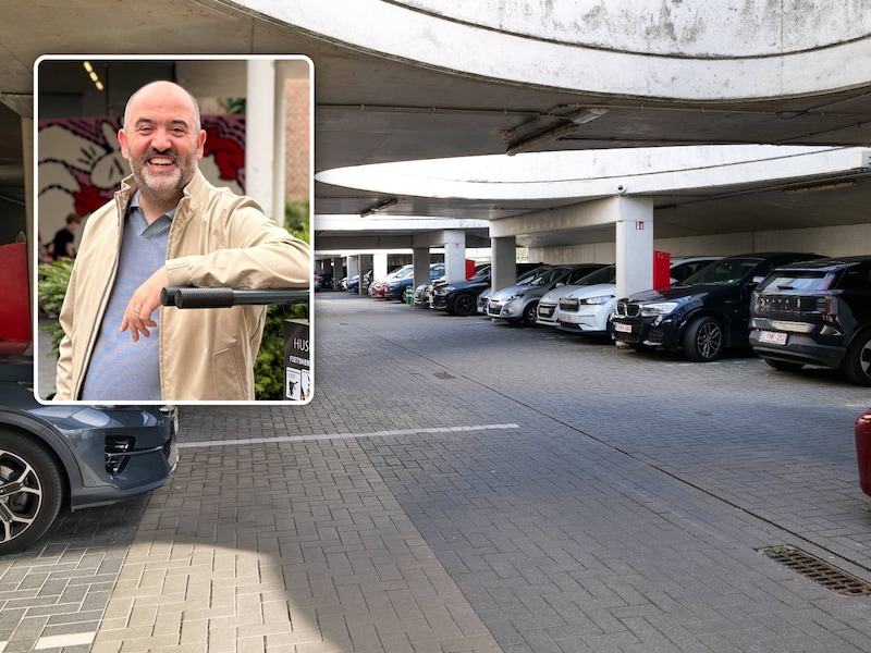 Steeds meer studenten parkeren op de parking van zwembad Kapermolen. Schepen Kevin Schouterden reageert. 