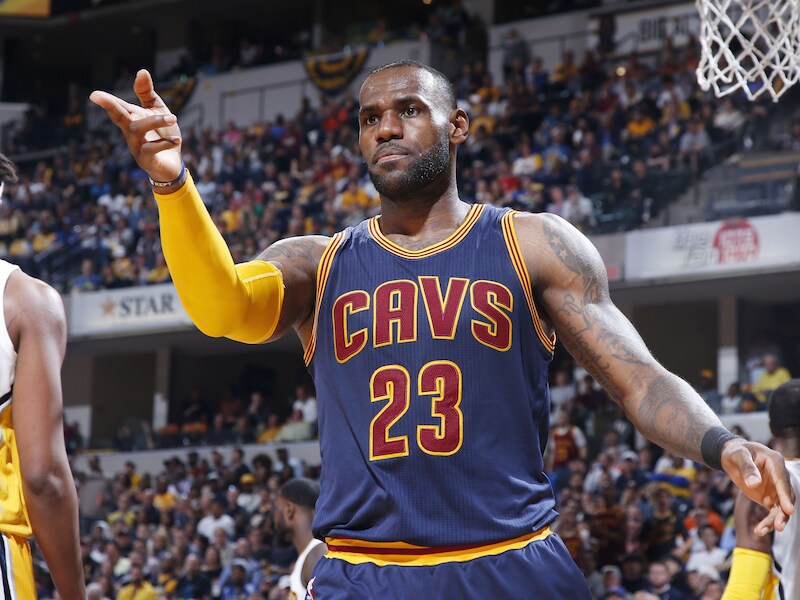 LeBron James was alweer op de afspraak voor de 'Cavs'.