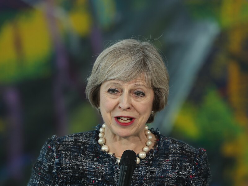 De Britse premier Theresa May.