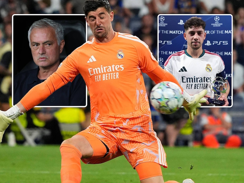 Mourinho, Courtois en Valverde. 
