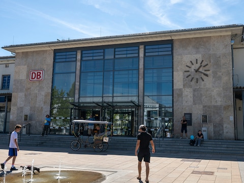 Het treinstation in Rosenheim, waar de aanval plaatsvond.