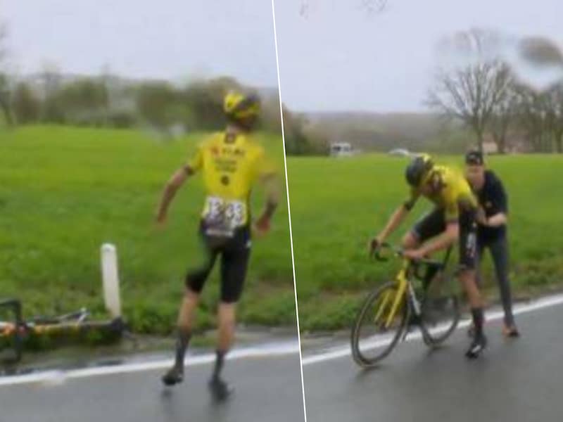 Symbool van de miserie: Visma-Lease a Bike ‘leaset’ de verkeerde fiets aan Tiesj Benoot en ziet plan mislukken 