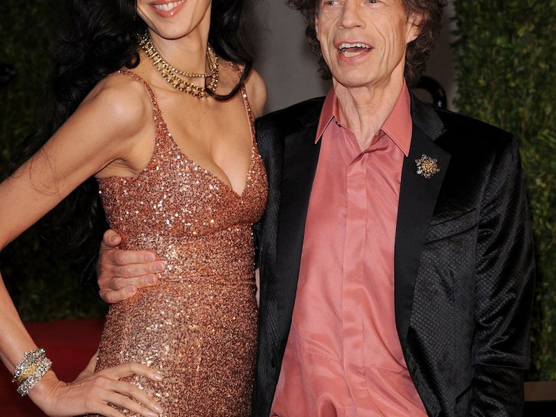 L'Wren Scott en Mick Jagger.